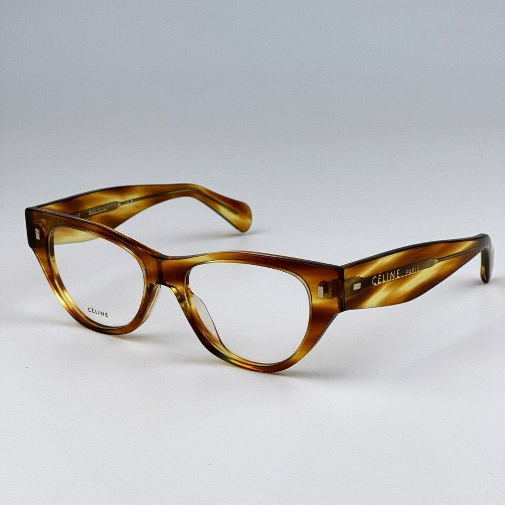 NEW Celine CL50012I 056 Havana Cat Eye Women Eyeglasses CL 50012I - Picture 7 of 10